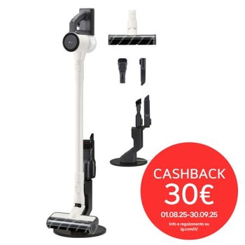Vista a tre quarti dell'aspirapolvere A9 Air con gli accessori inclusi